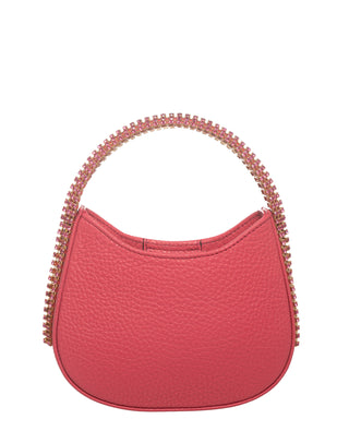 KODA Mini BAG - ROSE LEATHER - LIGHT ROSE STONES - GOLD CHAIN