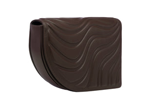 LA VIE BAG - DARK BROWN SOFT EMBOSSED LEATHER