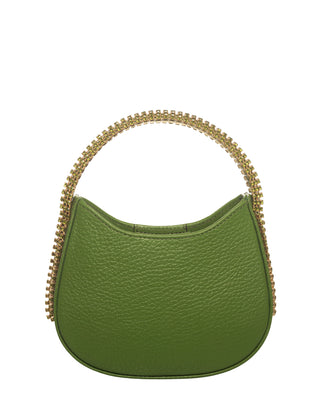KODA Mini BAG - GREEN GRASS LEATHER - GREEN OLIVE STONES - GOLD CHAIN