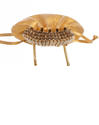 AYLA BAG - GOLD SHIMMER CALF LEATHER - GOLD & TOPAZ STONES - GOLD HARDWARE