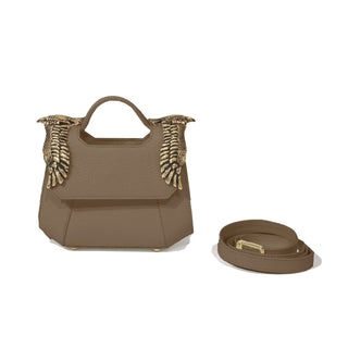 THE MINI BABY COLONEL - TAUPE (SCOTCH PRINT)