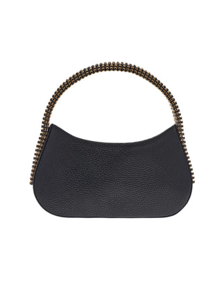 KODA BAG - BLACK CALF LEATHER - JET BLACK STONES - GOLD HARDWARE