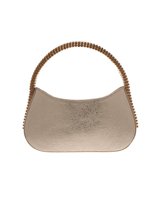 KODA BAG - GOLD SHIMMER CALF LEATHER - GOLD QUARTZ & SMOKED TOPAZ STONES - GOLD HARDWARE