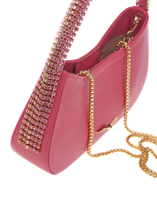 KODA BAG - ROSE CALF LEATHER - LIGHT ROSE & ROSE STONES - GOLD HARDWARE