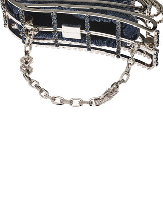 AL TAIR BAG - SILVER BRASS & NAVY SAPPHIRE STONES