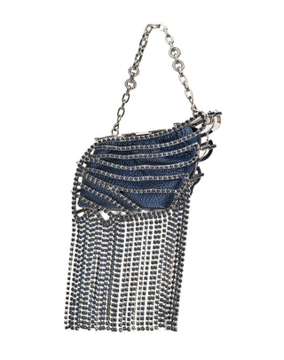 AL TAIR BAG - SILVER BRASS & NAVY SAPPHIRE STONES