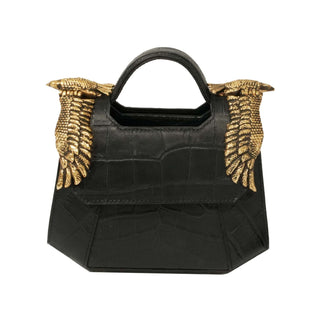 THE MINI BABY COLONEL - BLACK (CROCO PRINT)