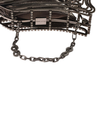 AL TAIR BAG - GUNMETAL BRASS & BLACK DIAMOND STONES