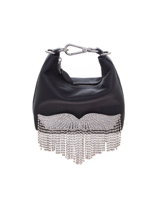 LUNA BAG -  BLACK LEATHER - SILVER HARDWARE