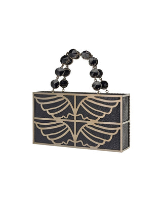 ORION BAG - GUNMETAL & JET BLACK STONES