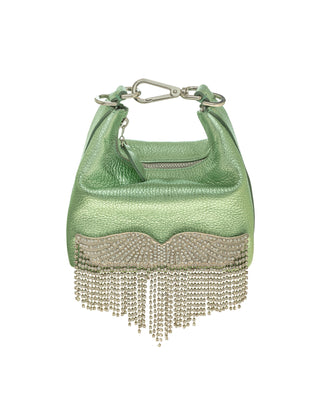 LUNA BAG - GREEN SHIMMER LEATHER - SILVER HARDWARE