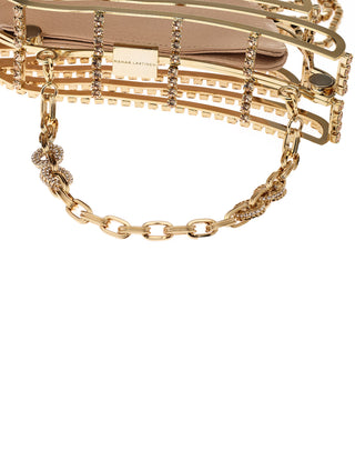 AL TAIR BAG - GOLD BRASS & LIGHT PEACH STONES