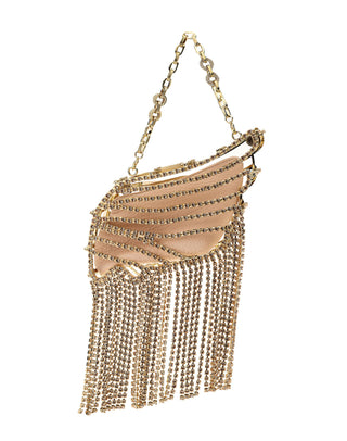 AL TAIR BAG - GOLD BRASS & LIGHT PEACH STONES