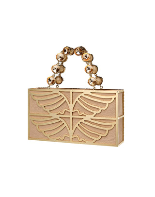 ORION BAG - GOLD BRASS & LIGHT PEACH STONES