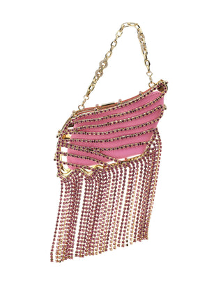 AL TAIR BAG - GOLD BRASS & ROSE STONES