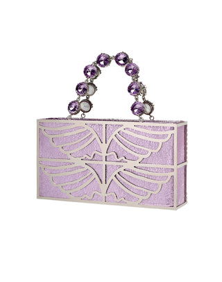 ORION BAG - SILVER BRASS & PURPLE STONES