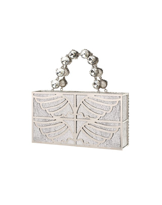 ORION BAG - SILVER BRASS & WHITE STONES