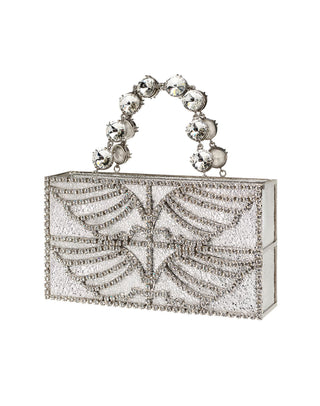 ORION BAG - SILVER BRASS & WHITE STONES