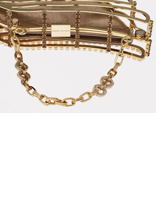 AL TAIR BAG - GOLD BRASS & SMOKED TOPAZ STONES