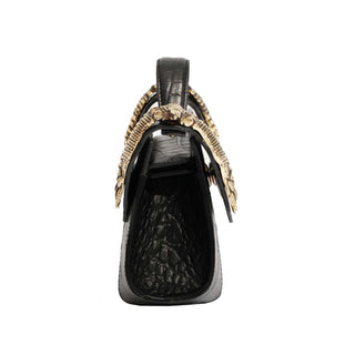 THE MINI BABY COLONEL - BLACK (CROCO PRINT)