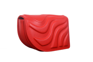 LA VIE MINI BAG - RED SOFT EMBOSSED LEATHER