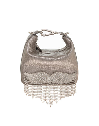 LUNA BAG - SILVER CHAMPAGNE SHIMMER LEATHER - SILVER HARDWARE